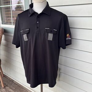 Travis Mathew Black Polo Shirt.  XL. Great condition.